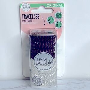 🌟$10 Invisibobble Original Traceless Hair Ring Multipack Crystal Clear &  Brown